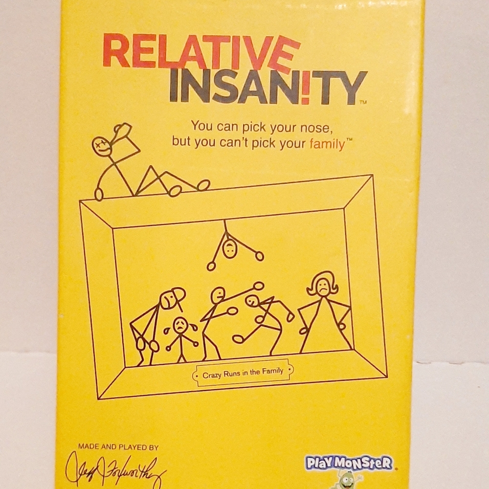 Relative Insanity Card Game (Crazy Runs In the Family) 2017 Complete Pre-Owned
